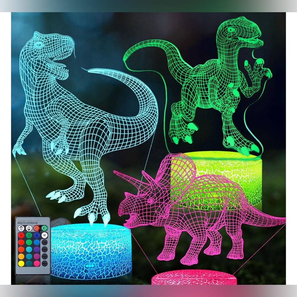 3D LAMP ILLUSION Dinosaur Night.
